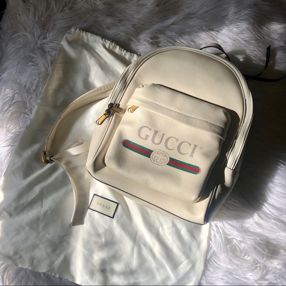 Gucci White Print Backpack - Picture 4 of 16